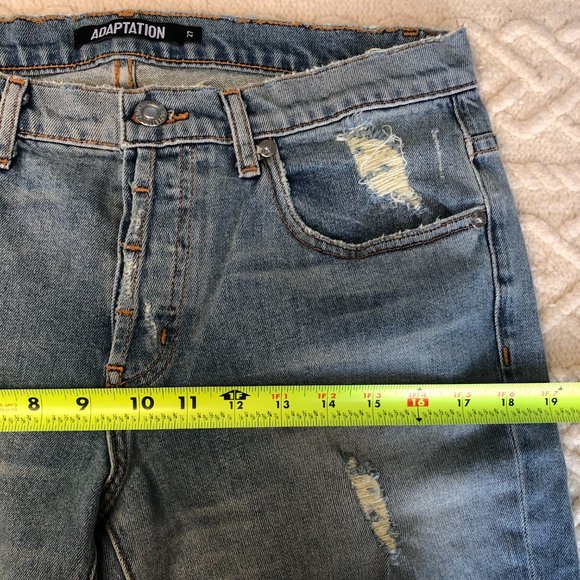 NWT Post LA ADAPTATION Boyish Crop Jeans Size 27 $495 Distressed Blue Denim - Picture 7 of 10